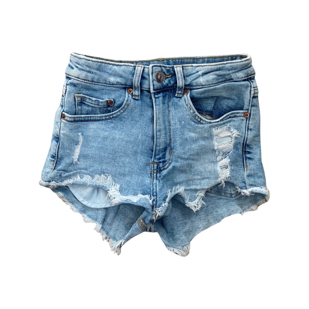 Distressed Denim Shorts